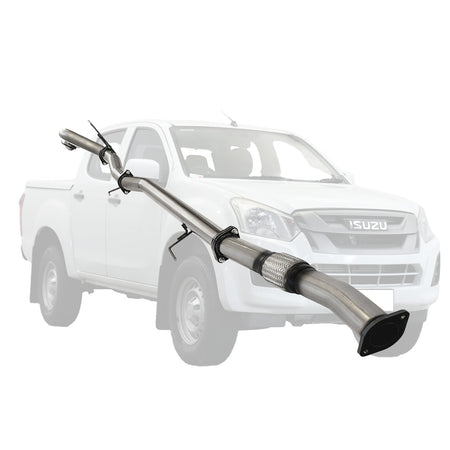 Isuzu D-MAX 2016 Onwards 3L 3 Inch DPF Back Exhaust stainless steel pipe with flex joint and mounting brackets
