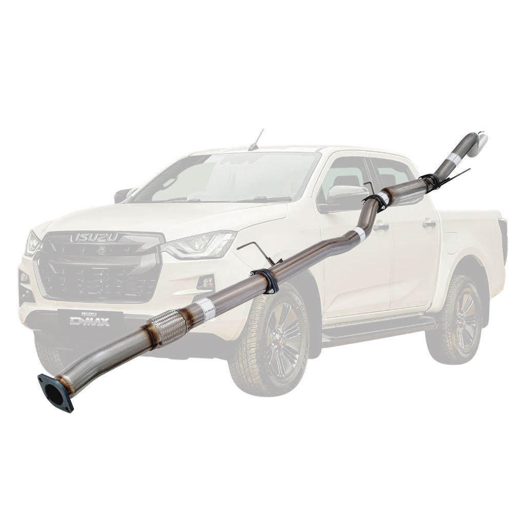 Isuzu D-MAX 2020 Onwards 3L 4JJ3-TCX 3 Inch DPF Back Exhaust stainless steel tubing with mandrel bends