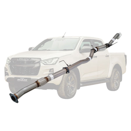 Isuzu D-MAX 2020 Onwards 3L 4JJ3-TCX 3 Inch DPF Back Exhaust stainless steel tubing with mandrel bends