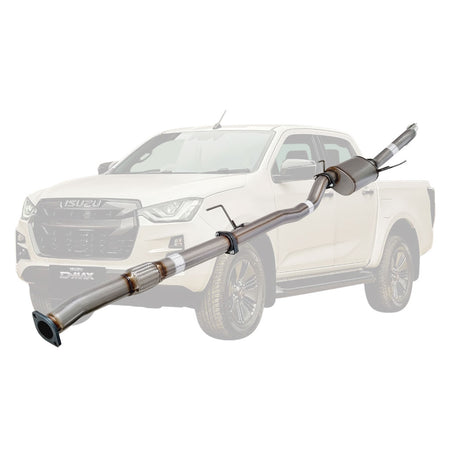 Isuzu D-MAX 2020 Onwards 3L 4JJ3-TCX 3 Inch DPF Back Exhaust stainless steel performance exhaust system with muffler