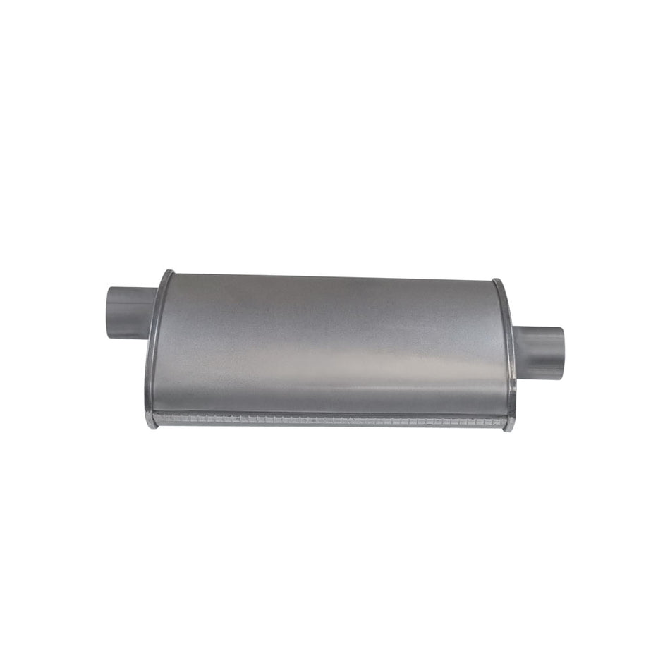 2" Universal Car Muffler 8" x 4" Oval 16" Long Glass Packed Chambered O/C