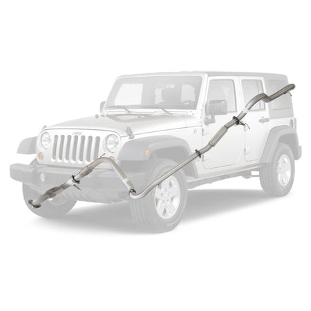 Jeep Wrangler JK 2007-2010 2.8L CRD 3 Inch Turbo Back Exhaust made of stainless steel with mandrel bends