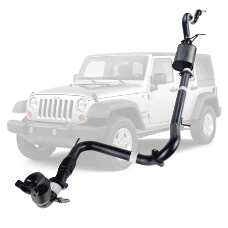 Jeep Wrangler JK 2007-2010 2.8L CRD 3 Inch Turbo Back Exhaust *** Limited Stock Made To Order **** black coated steel exhaust system