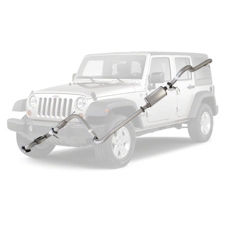 Jeep Wrangler JK 2007-2010 2.8L CRD 3 Inch Turbo Back Exhaust made of stainless steel with turbo back design
