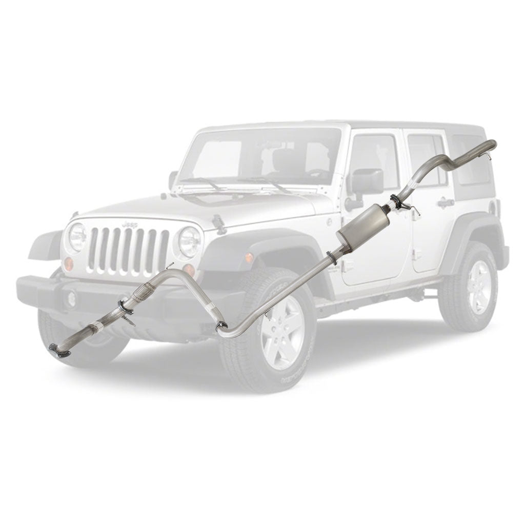 Jeep Wrangler JK 2007-2010 2.8L CRD 3 Inch Turbo Back Exhaust stainless steel mandrel bent pipe system