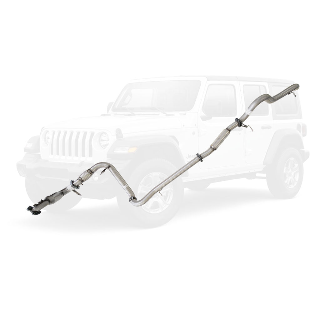 Jeep Wrangler JK 2010-2015 2.8L DPF 3 Inch Turbo Back Exhaust made of stainless steel with mandrel bends