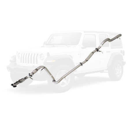 Jeep Wrangler JK 2010-2015 2.8L DPF 3 Inch Turbo Back Exhaust made of stainless steel with mandrel bends