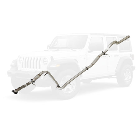 Jeep Wrangler JK 2010-2015 2.8L DPF 3 Inch Turbo Back Exhaust made of stainless steel with mandrel bends.