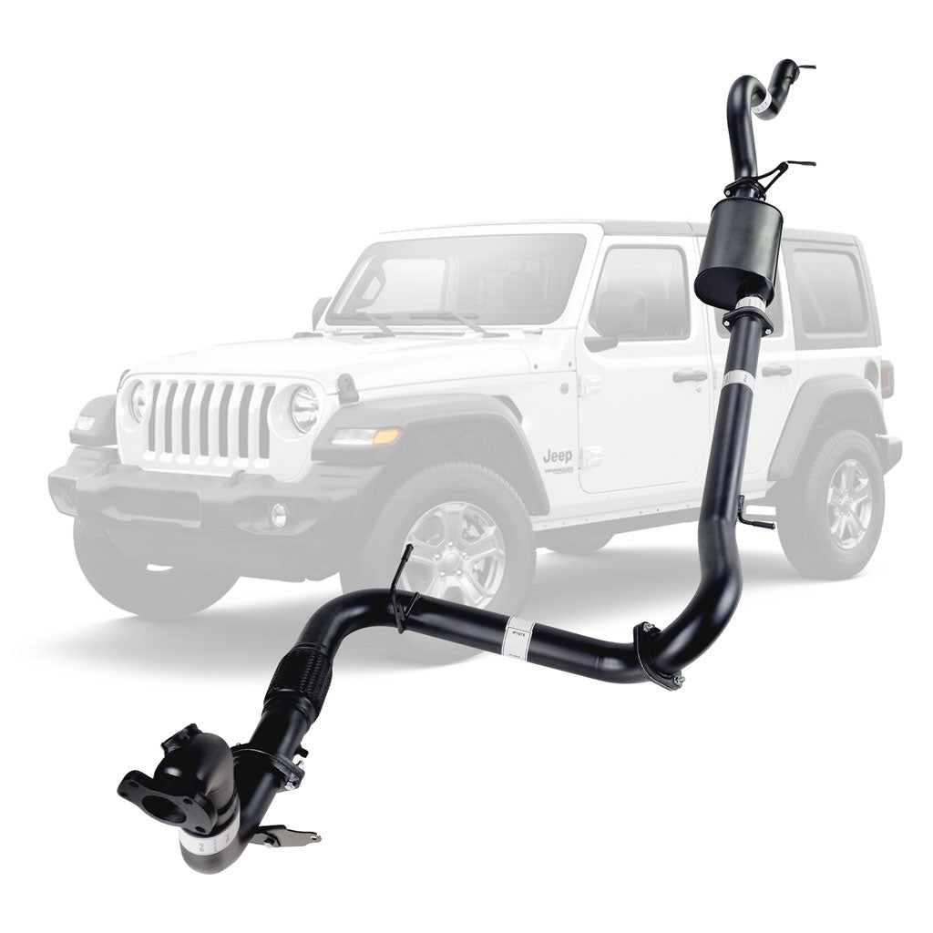 Jeep Wrangler JK 2010-2015 2.8L DPF 3 Inch Turbo Back Exhaust with mandrel bent stainless steel construction