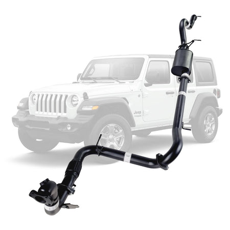 Jeep Wrangler JK 2010-2015 2.8L DPF 3 Inch Turbo Back Exhaust with mandrel bent stainless steel construction