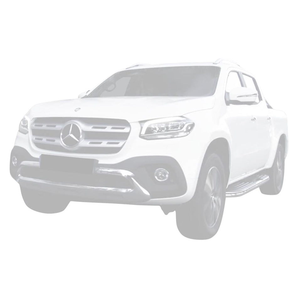 White Mercedes Benz X-Class pickup truck, suitable for Mercedes Benz X-Class X250D 470 2.3L 3 Inch DPF Back Exhaust installation.