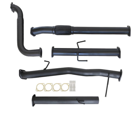 Mitsubishi Triton MN 7/2009 - 1/2015 2.5L 4D56 3 Inch Turbo Back Exhaust system parts in black steel