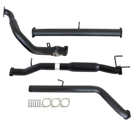 Mazda BT50 2006-2011 2.5L 3L Manual 3 Inch Turbo Back Exhaust system with tubular steel components and mounting hardware