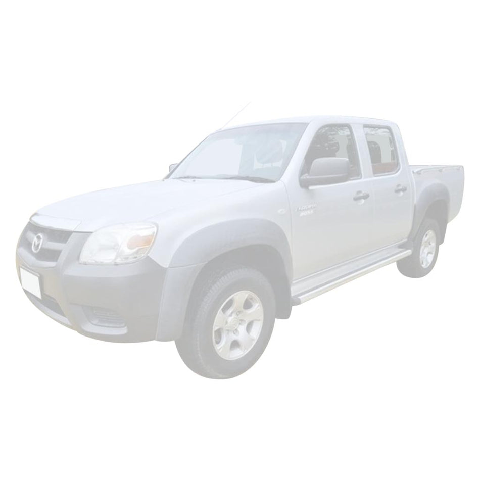 White Mazda BT50 2006-2011 dual cab pickup truck shown for Mazda BT50 2006-2011 2.5L 3L Manual 3 Inch Turbo Back Exhaust application.