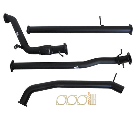 Mazda BT50 2011 - 9/2016 3.2L 3 Inch Turbo Back Exhaust with mandrel bent black steel pipes and mounting hardware
