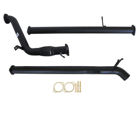 Mazda BT50 2011 - 9/2016 3.2L 3 Inch Turbo Back Exhaust with black coated steel pipes and mounting gaskets