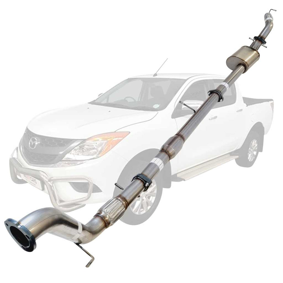 Mazda BT50 2011 - 9/2016 3.2L 3 Inch Turbo Back Exhaust stainless steel pipe with muffler and clamps
