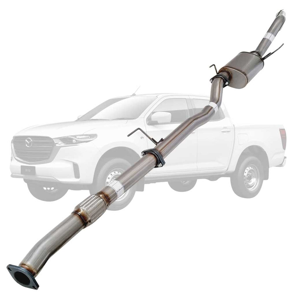 Mazda BT-50 2021 Onwards 3L 3 Inch DPF Back Exhaust stainless steel pipe with muffler for replacement use.