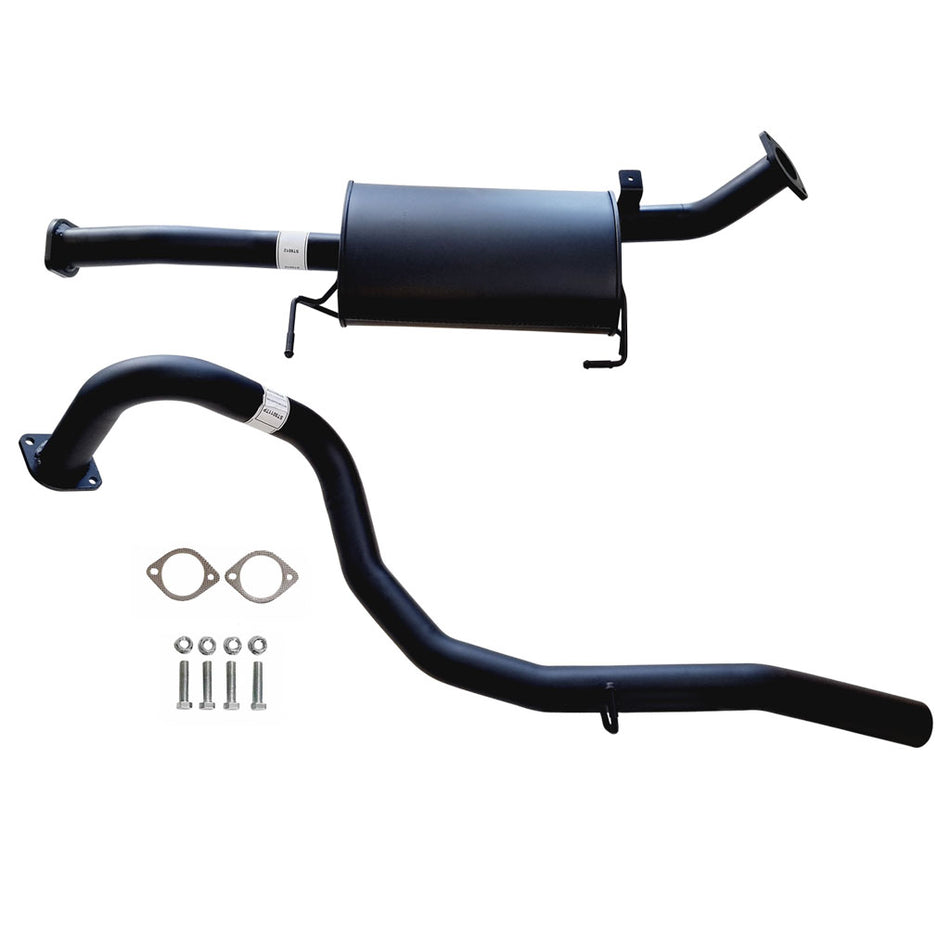 2.5 Inch Sports Exhaust To Suit Nissan Patrol Y61 GU 4.5L And 4.8L 1997-2012 black steel muffler and pipes with fittings