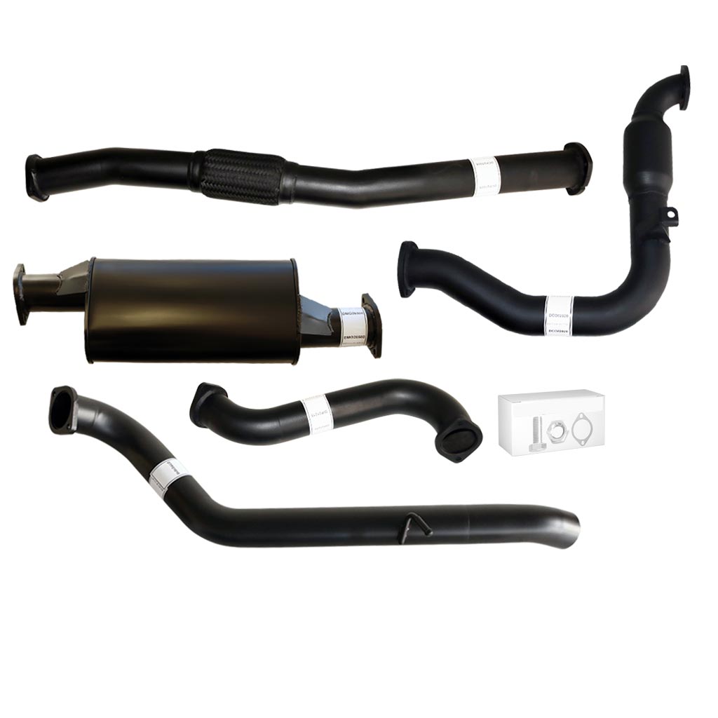 Nissan Patrol Y61 GU 3L ZD30 Wagon 3 Inch Turbo Back Exhaust 2000-2016 black steel pipes and muffler kit