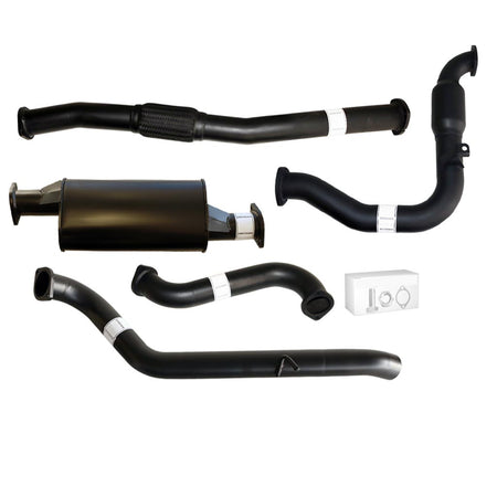 Nissan Patrol Y61 GU 3L ZD30 Wagon 3 Inch Turbo Back Exhaust 2000-2016 black steel pipes and muffler kit