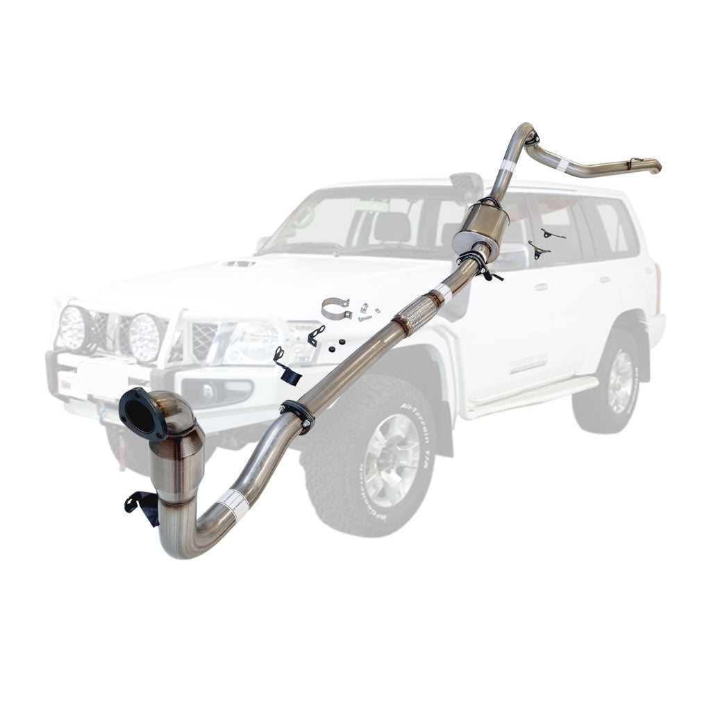 Nissan Patrol Y61 GU 3L ZD30 Wagon 3 Inch Turbo Back Exhaust 2000-2016 stainless steel tube and muffler assembly