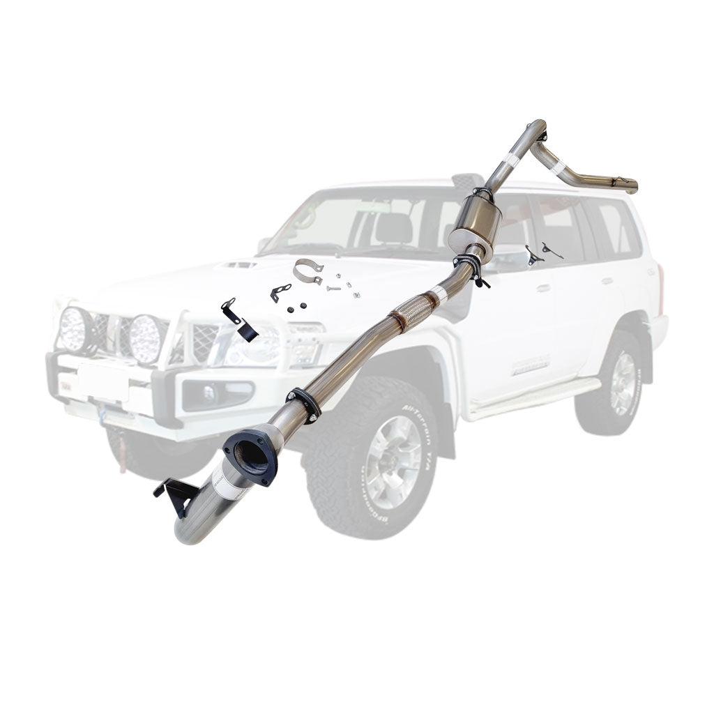 Nissan Patrol Y61 GU 3L ZD30 Wagon 3 Inch Turbo Back Exhaust 2000-2016 stainless steel tubular system