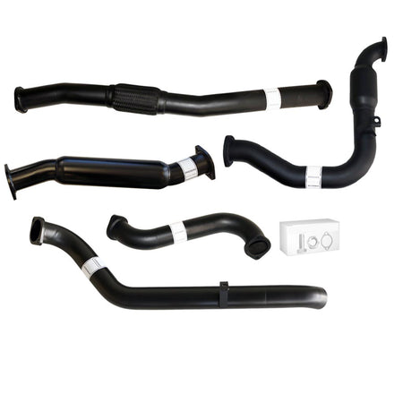 Nissan Patrol Y61 GU 3L ZD30 Ute 3 Inch Turbo Back Exhaust 2000 - 2016 set of black pipes and fittings