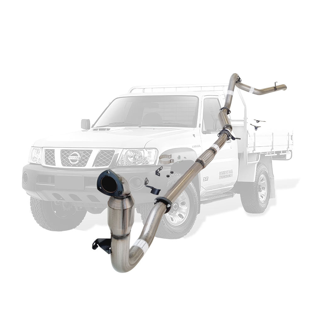 Nissan Patrol Y61 GU 3L ZD30 Ute 3 Inch Turbo Back Exhaust 2000 - 2016 stainless steel system designed for durability and fitment.