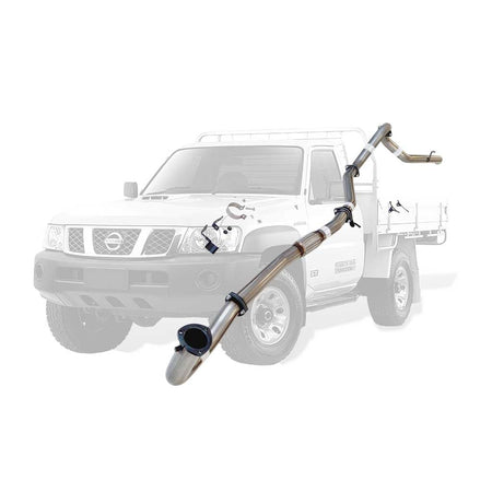 Nissan Patrol Y61 GU 4.2L TD42 Ute 3 Inch Dump Pipe Back Exhaust 1996 - 2006 stainless steel tubular design