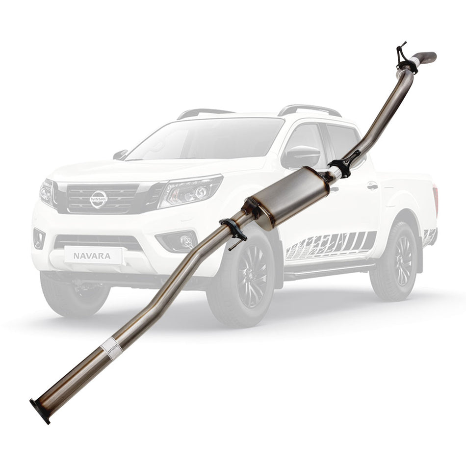 Nissan Navara D23 NP300 2014 Onwards 2.3L 3 Inch DPF Back Exhaust stainless steel mandrel bent pipe and muffler assembly
