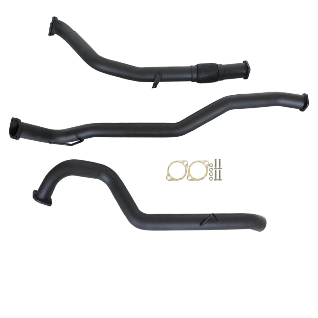 Nissan Patrol Y60 GQ 2.8L Wagon 3 Inch Turbo Back Exhaust 1987 - 1997 **** MADE TO ORDER **** black steel exhaust pipes with gaskets and hardware