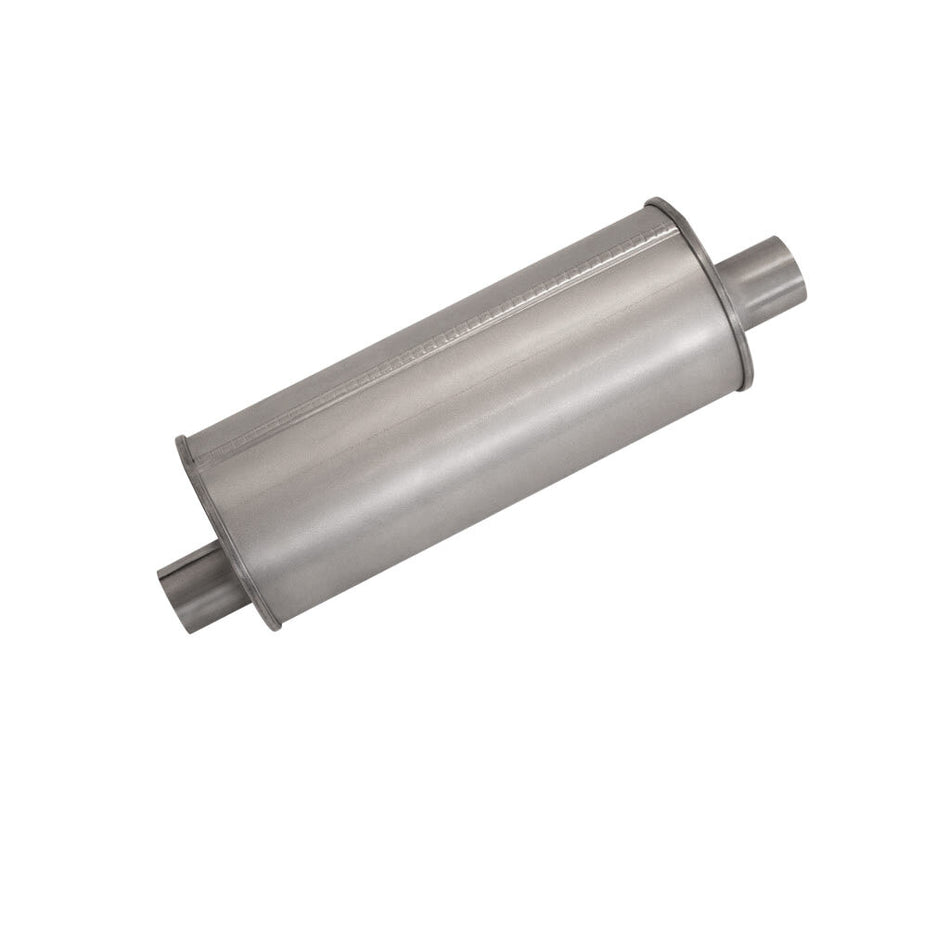 2" Universal Car Muffler 6" Round x 16" Long Tripleflow LH Offset/Offset