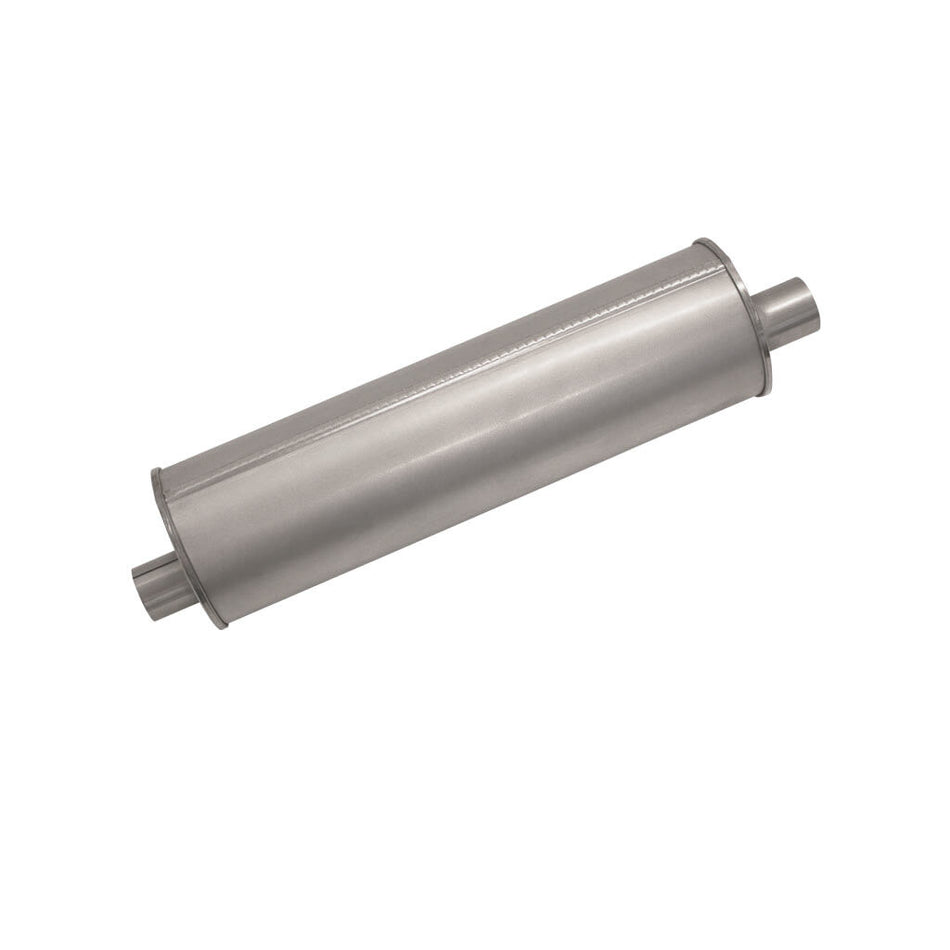 2" Universal Car Muffler 6" Round x 22" Long Tripleflow LH Offset/Offset