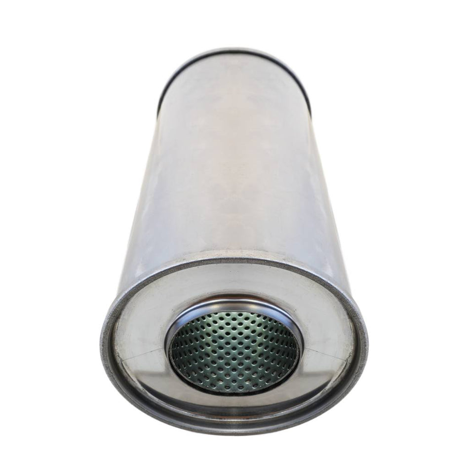6" Round 14" Long C/C 3" Glass Packed 409 Stainless Everflow No Stubs