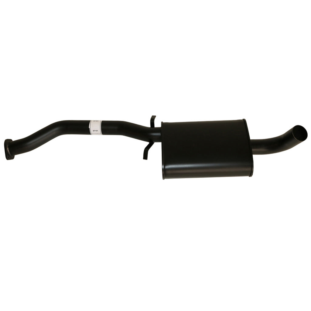 Commodore VL Sedan RB30 & V8 2.5" Catback Exhaust With Front Muffler & Tailpipe in black coated steel design