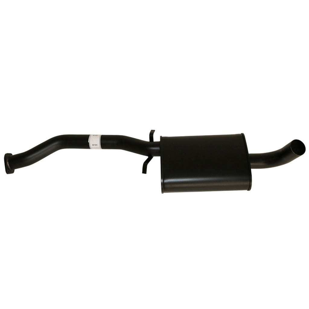 Commodore VL Sedan RB30 And V8 2.5" Catback Exhaust With Front And Rear Mufflers black steel tube with muffler assembly