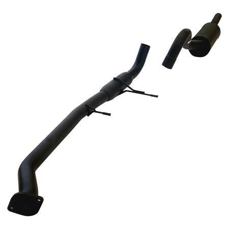 Commodore VN VP VR V6 V8 And VS (V8 Only) Sedan 2.5 Inch Catback Exhaust With Centre Hotdog and Rear Muffler in black steel