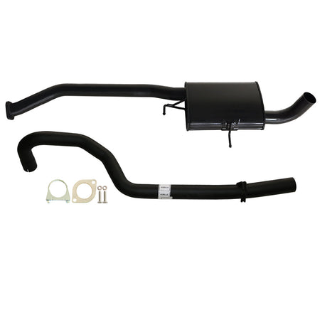 Commodore VN VP VR V8 V6 & VS V8 2.5" Wagon Ute Exhaust With Tailpipe in black steel with mounting hardware components