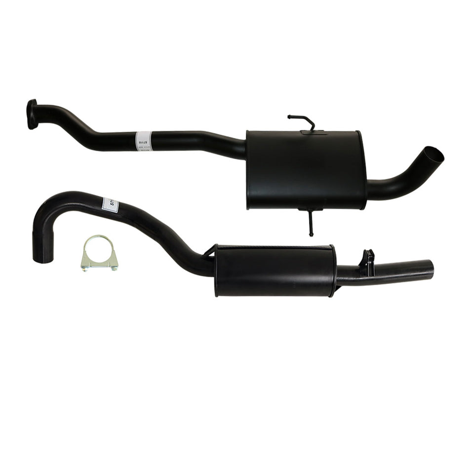 Holden Commodore VS Ute Ecotec 2.5" Catback Exhaust With Front And Rear Mufflers in black steel with mounting bracket included.
