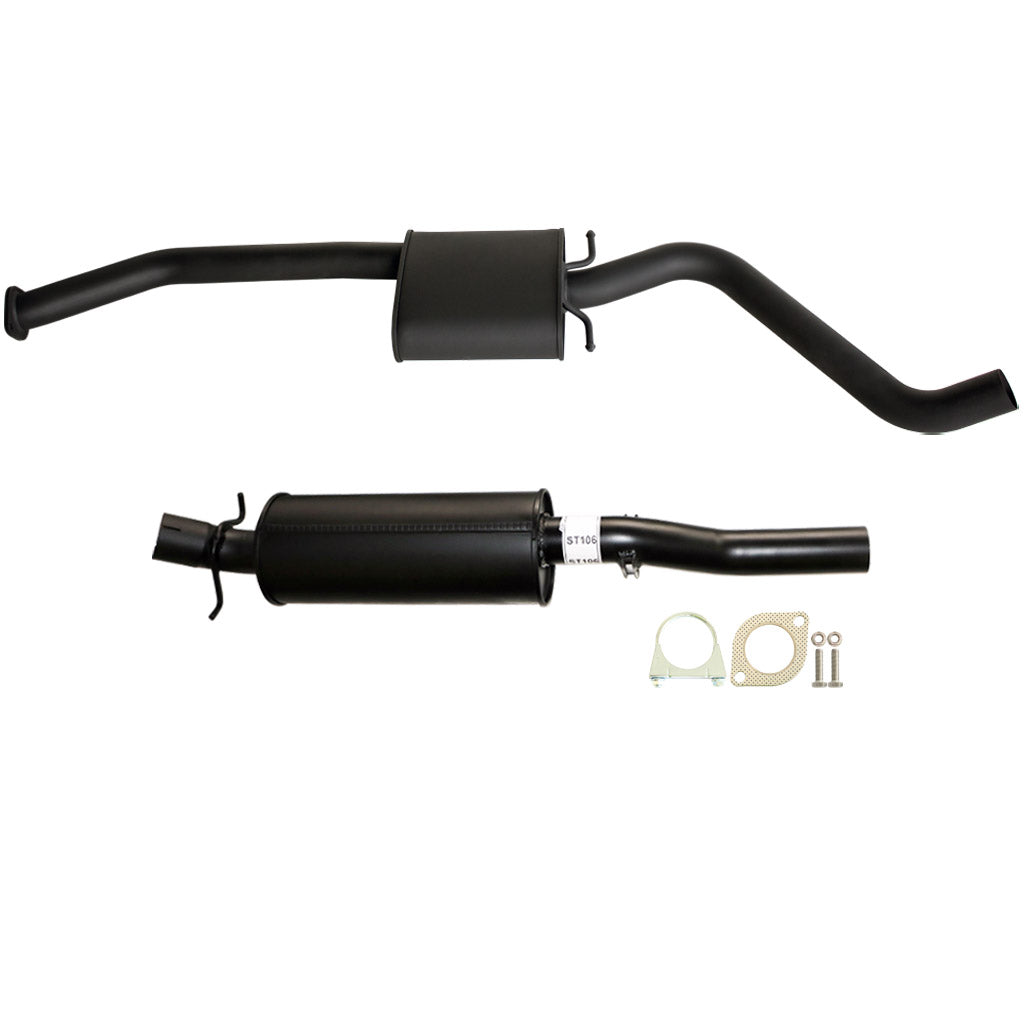 Holden Statesman VQ-VR V6 / VS V8 - 2.5 Inch Exhaust Cat Back With Rear Muffler in black steel with mounting hardware
