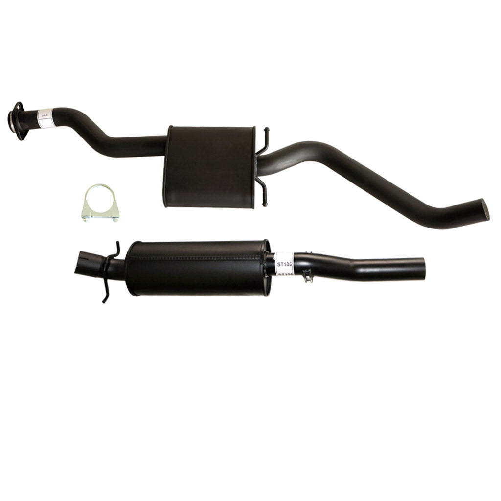 Holden Commodore VS V6 Sedan IRS 2.5 Inch Catback System With Rear Muffler in black coated steel with clamp and mounting parts