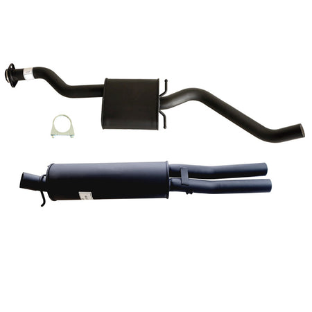 Holden Commodore VS V6 Sedan IRS 2.5 Inch Catback System With Rear Dual Outlet Muffler in black steel components