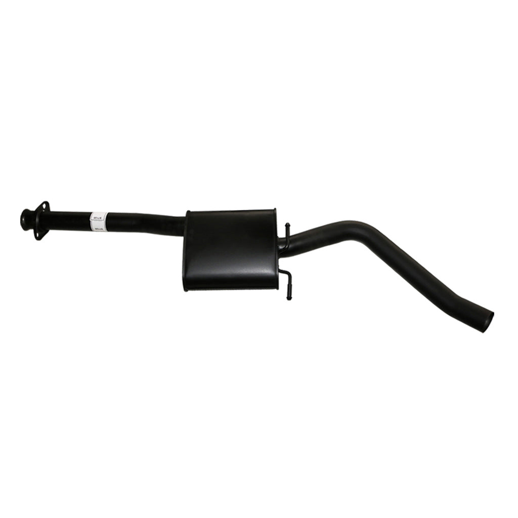 Commodore VT VX VY V6 Sedan 2.5 Inch Catback Exhaust - Mufflers And Dual Outlet with black steel pipe and muffler assembly