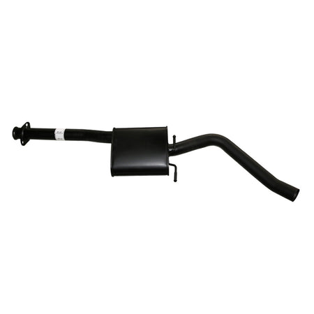 Commodore VT VX VY V6 Sedan 2.5 Inch Catback Exhaust - Mufflers And Dual Outlet with black steel pipe and muffler assembly