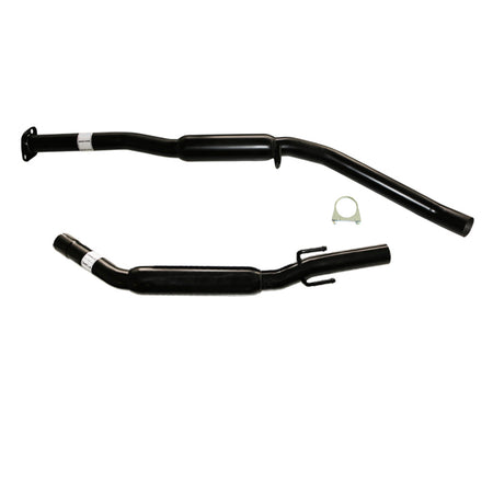 Commodore VT - VY V6 Sedan 2.5" Catback Exhaust Front And Rear Hotdog with black coated steel tubing and clamp
