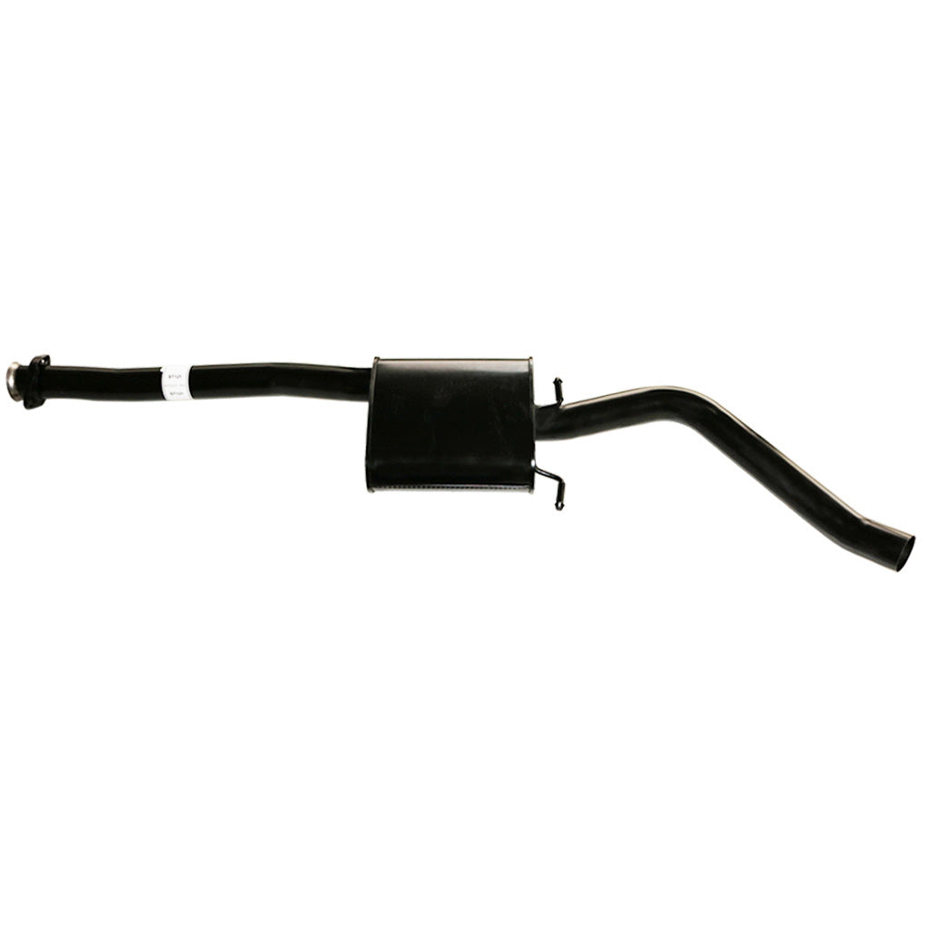 Commodore VT VX VY V6 Ute Wag 2.5 Inch Catback Exhaust - Mufflers & Dual Outlet in black steel with welded joints