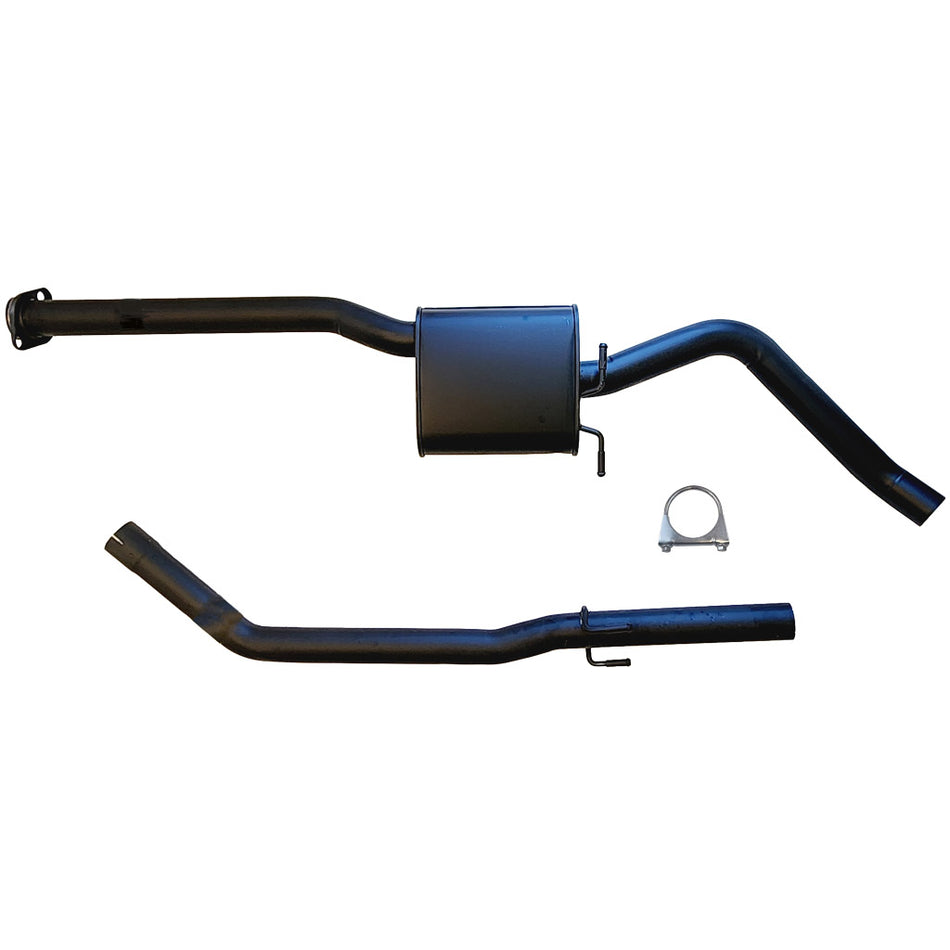 Holden Statesman WH-WK V6 Sedan 2.5" Catback Exhaust Front Muffler Rear Tailpipe in black steel with mounting clamp