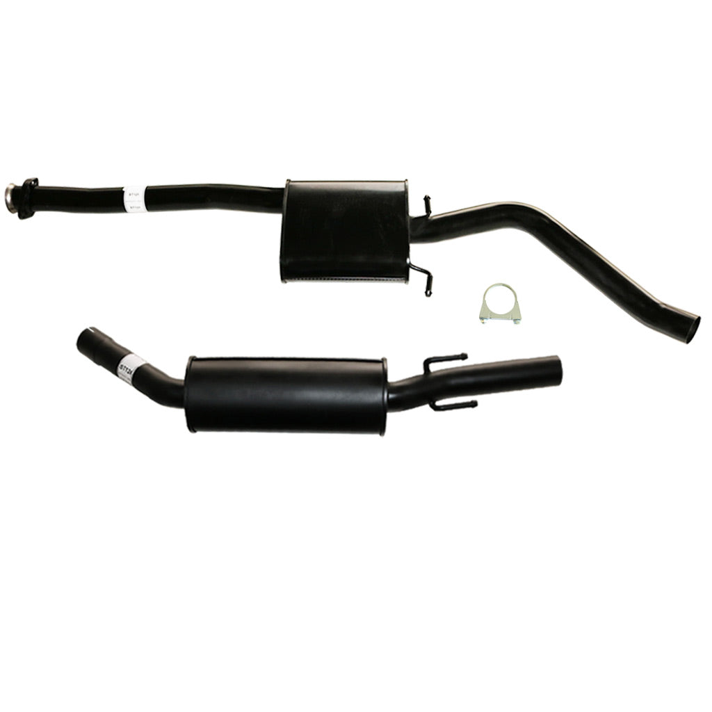 Holden Commodore VY SERIES II V6 Sedan 2.5" Catback Sports Exhaust 2X Mufflers with black steel pipes and mounting bracket