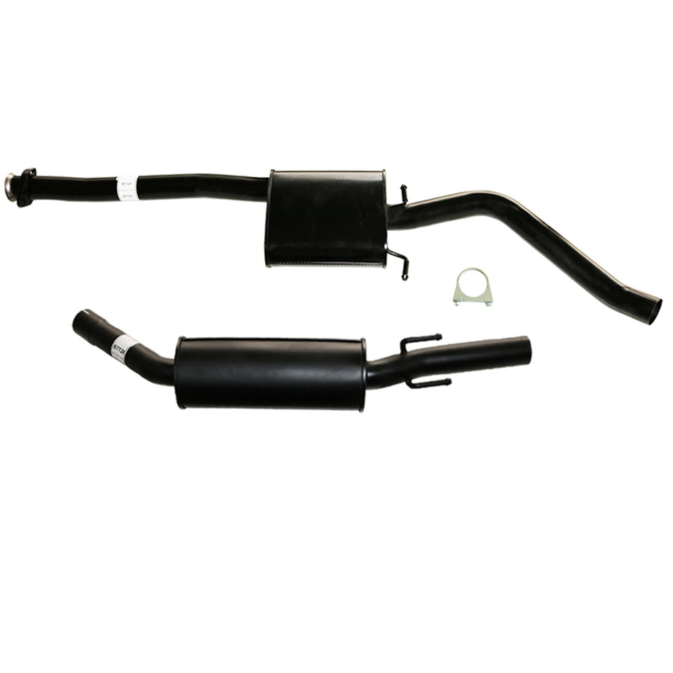 Holden Commodore VY SERIES II V6 Sedan 2.5" Catback Sports Exhaust 2X Mufflers with black steel pipes and mounting bracket